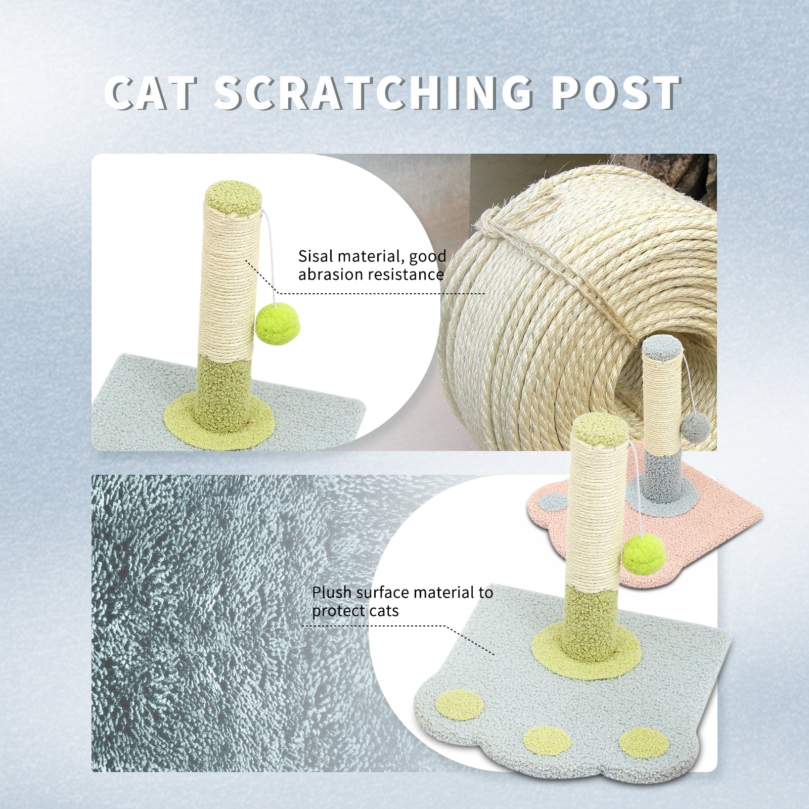 Cute Paw Footprints Cat Scratch Columns, Grinding Claws To Play With Dual Functions, With Cute Footprint Shapes, Contracting Cats To Grind Their Claws Happily