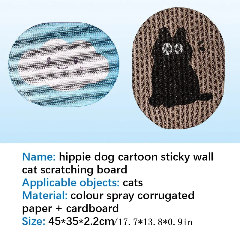 New Cat Toys Blue Clouds Cartoon Sticky Wall Scratching Board Can Play Sleep Wear Resistant Protection Furniture Pet Supplies