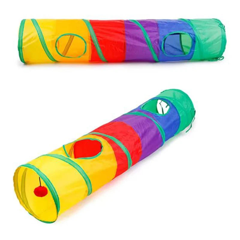 Cat Tunnel Pet Tube Collapsible Play Toy Indoor Outdoor Kitty Puppy Toys for Puzzle Exercising Training