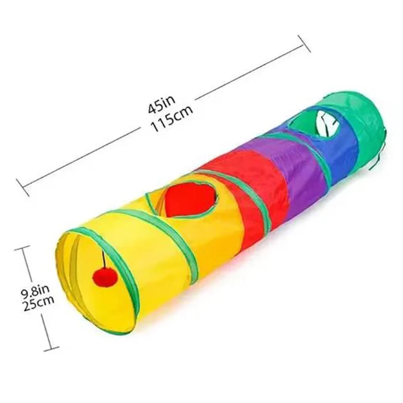 Cat Tunnel Pet Tube Collapsible Play Toy Indoor Outdoor Kitty Puppy Toys for Puzzle Exercising Training