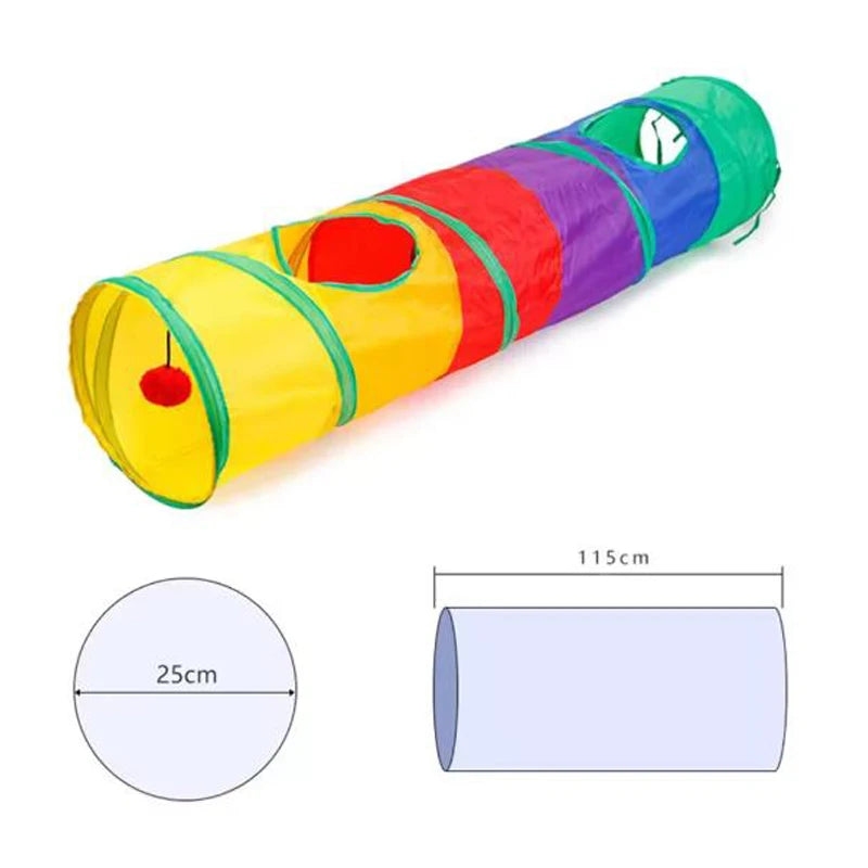 Cat Tunnel Pet Tube Collapsible Play Toy Indoor Outdoor Kitty Puppy Toys for Puzzle Exercising Training