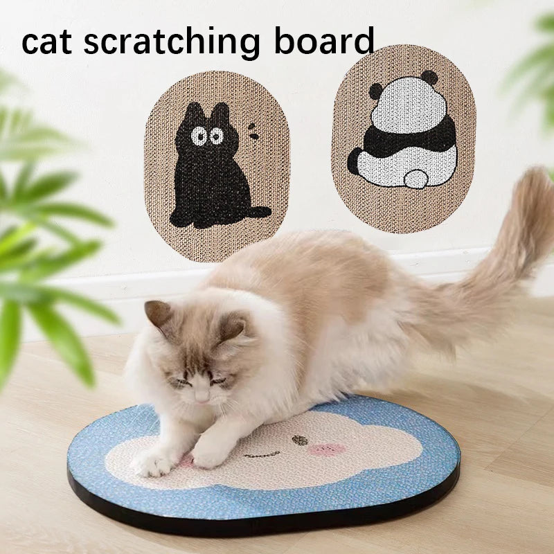 New Cat Toys Blue Clouds Cartoon Sticky Wall Scratching Board Can Play Sleep Wear Resistant Protection Furniture Pet Supplies